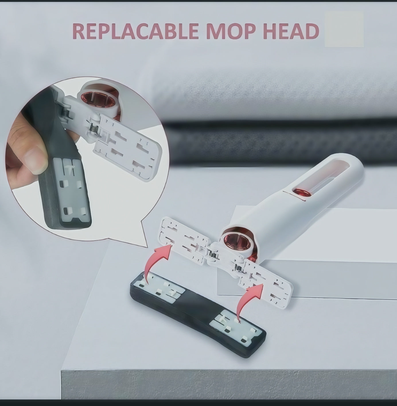 Mini Portable Foldable Mop – Compact & Efficient Cleaning for Home, Office & Travel